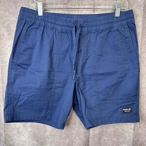 Men's Medium Hurley‎ Phantom Naturals Baja 17" Volley Hybrid Shorts Blue